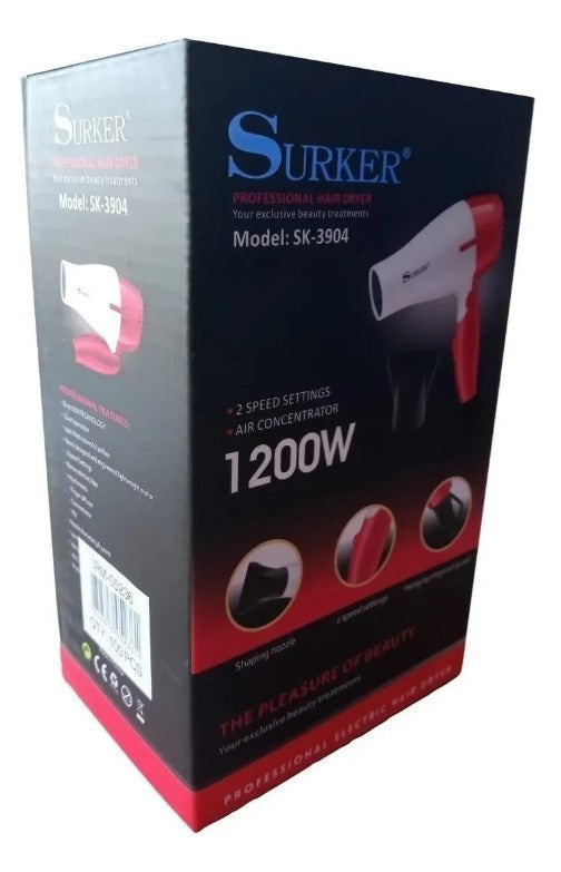 Secador Pelo Profesional Plegable 2 Velocidades 1200w 220v