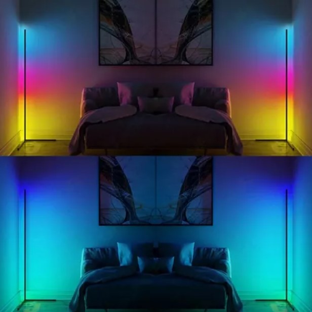 Lámpara Usb De Pie Ritmo Música Luces Led Rgb Control Remoto