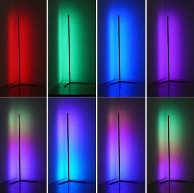 Lámpara Usb De Pie Ritmo Música Luces Led Rgb Control Remoto