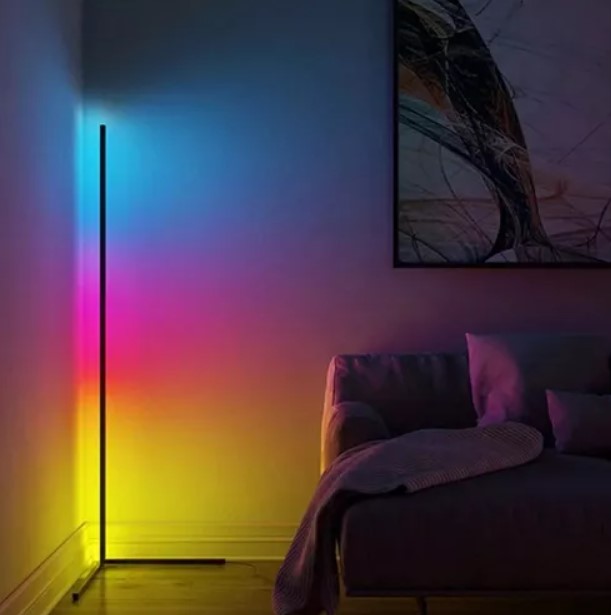 Lámpara Usb De Pie Ritmo Música Luces Led Rgb Control Remoto