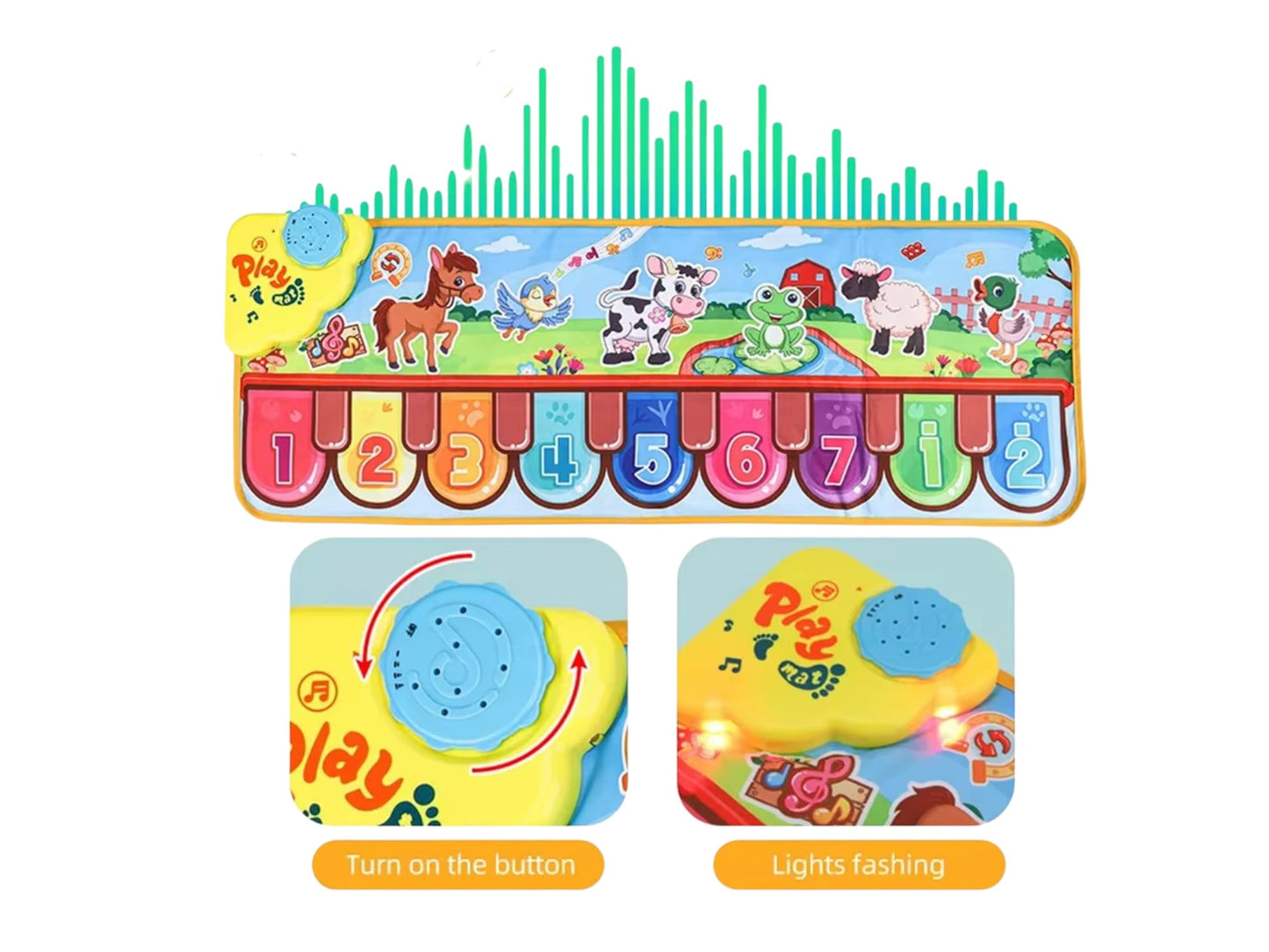 Alfombra Musical Infantil Piano Interactiva Juegos Sensorial
