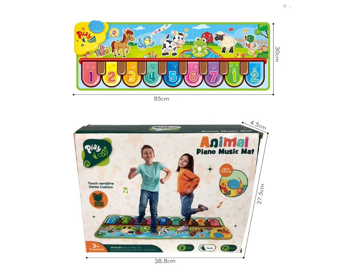 Alfombra Musical Infantil Piano Interactiva Juegos Sensorial