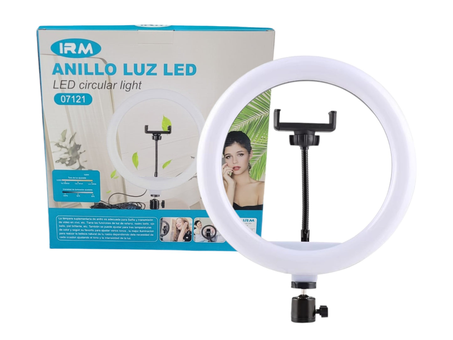 Aro Luz LED Circular Profesional Luz Calida Fria Selfie IRM