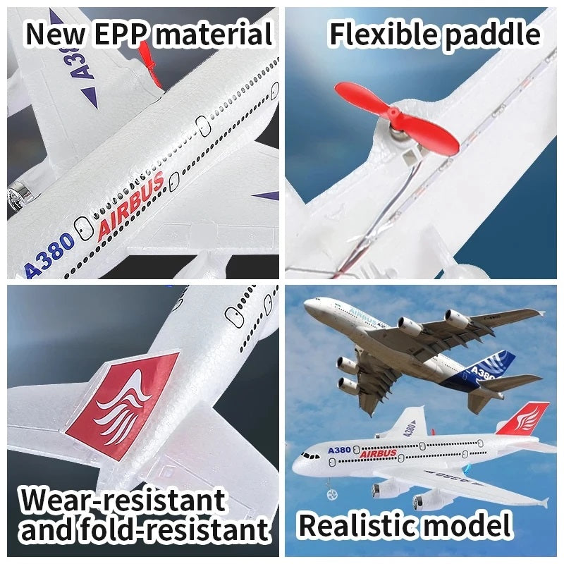 Avión Comercial Control Remoto Planeador Acrobático Juguete