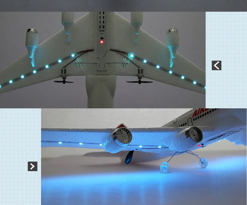 Avión Comercial Control Remoto Planeador Acrobático Juguete