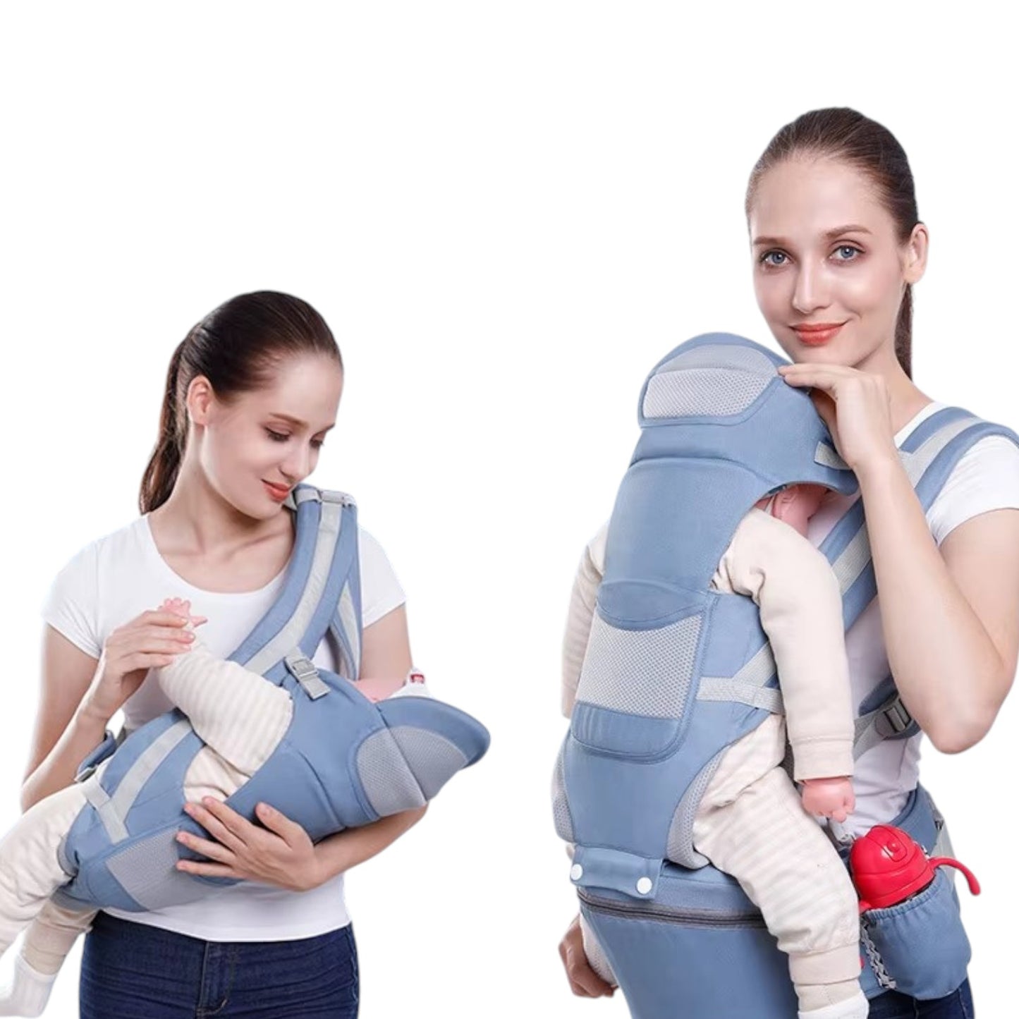 Cangurera Portabebés Ergonómico 3 en 1 Soporte Lumbar Seguro