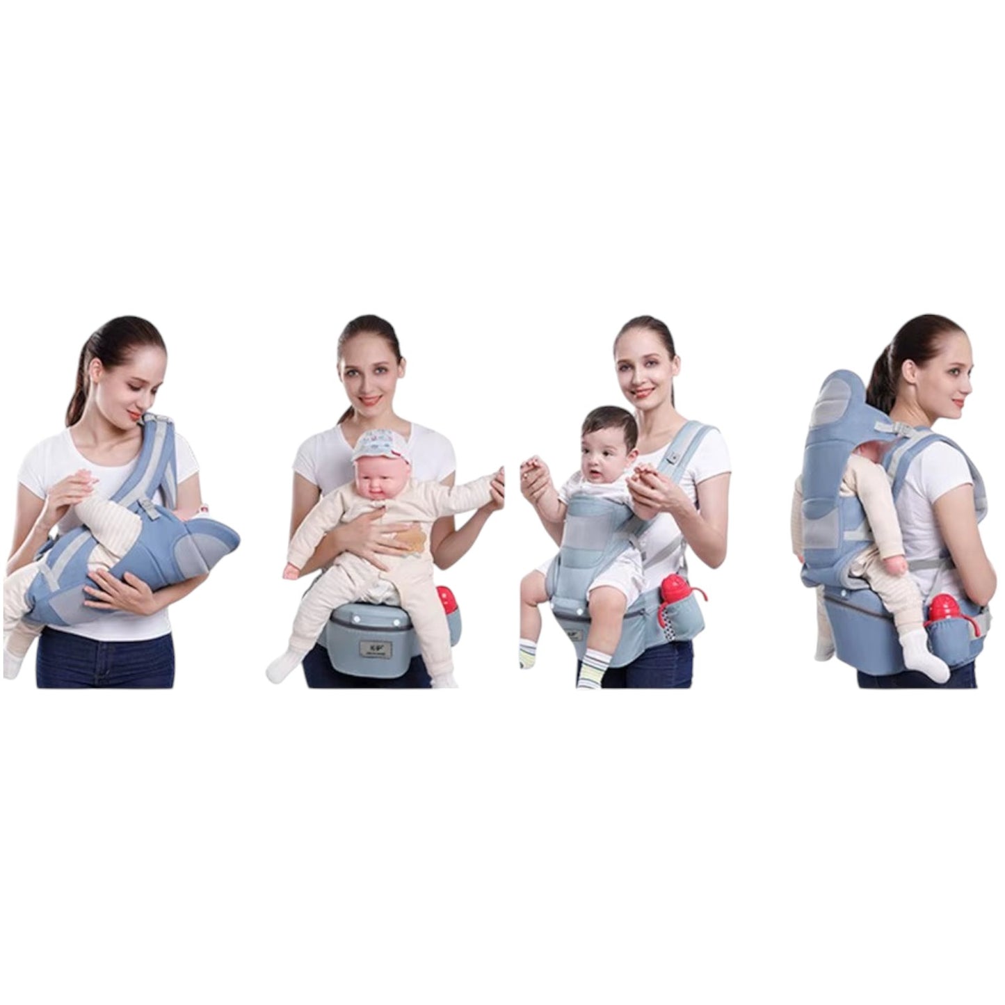 Cangurera Portabebés Ergonómico 3 en 1 Soporte Lumbar Seguro