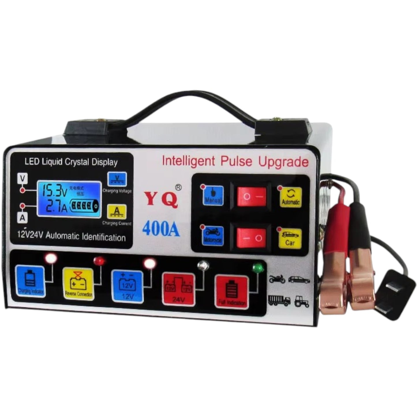 Cargador Bateria Automotriz Inteligente Coche Moto IRM