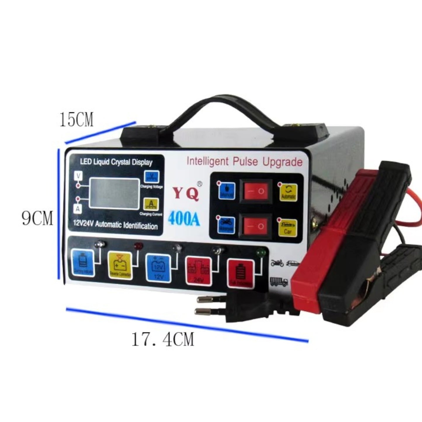 Cargador Bateria Automotriz Inteligente Coche Moto IRM