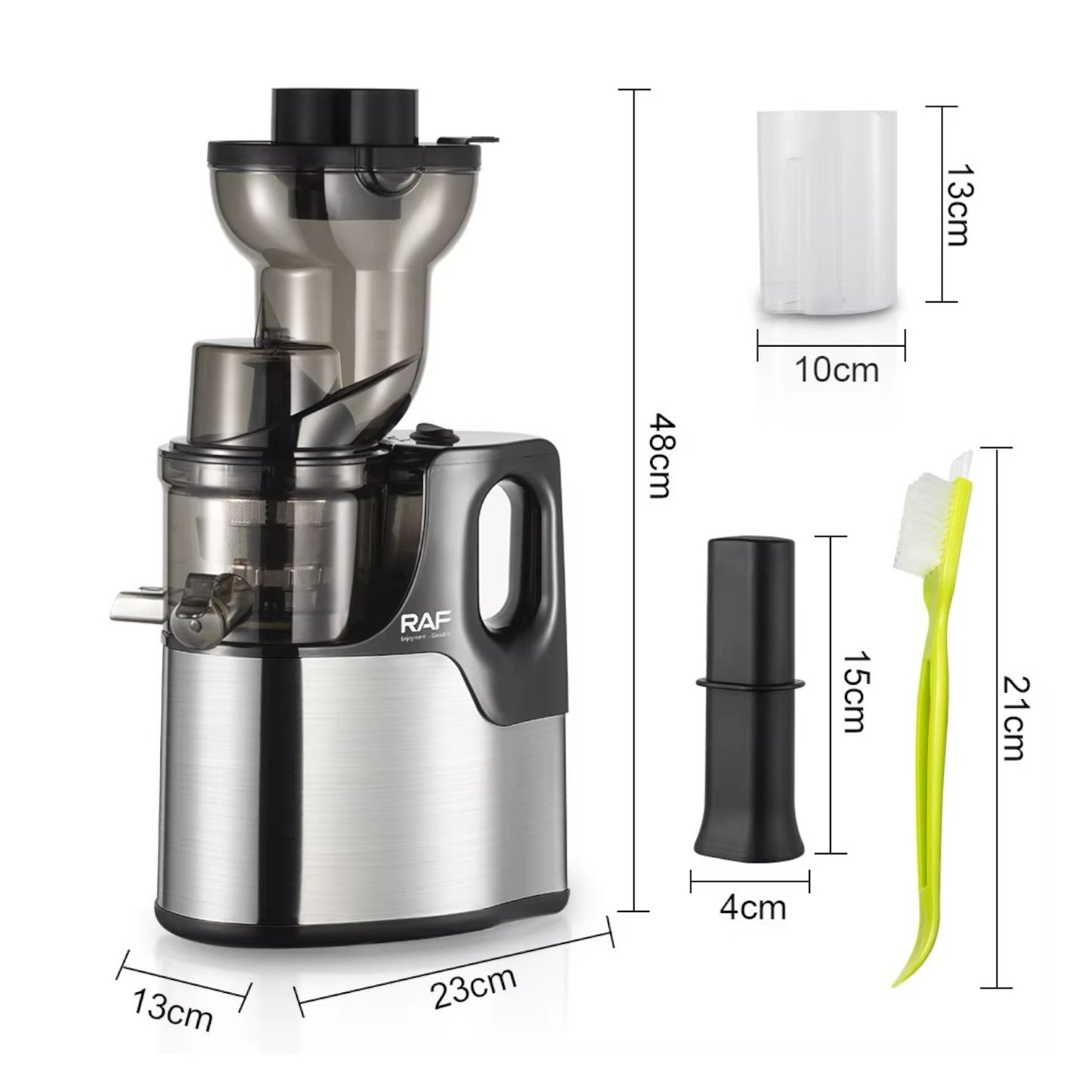 Extractor Jugo Acero Inoxidable Antigoteo Pulpa Seca RAF