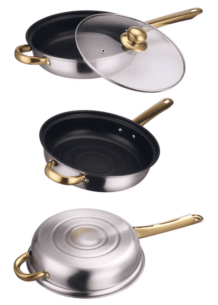 Juego Ollas Inoxidable Cocina Set 12 Piezas Antiadherente