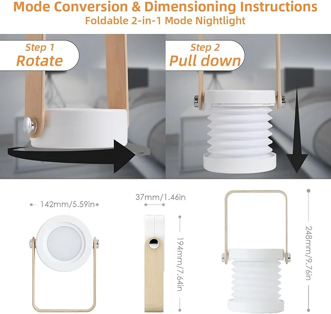 Lampara Led Portatil De Mesa Plegable Multifuncional Camping