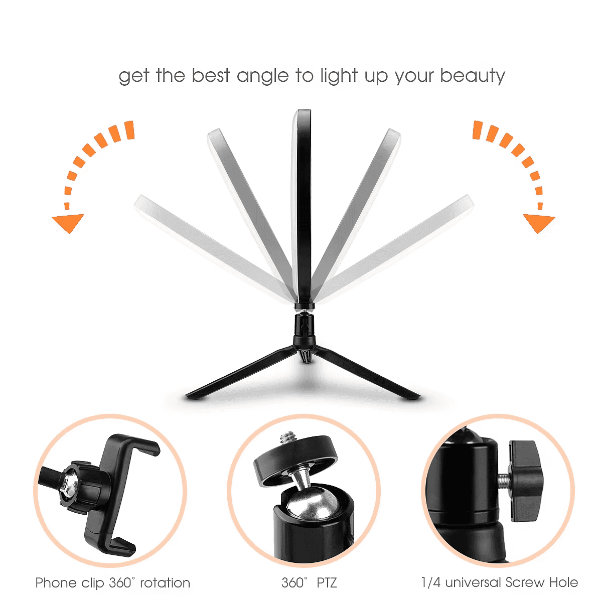 Lampara Luz LED Corazon Selfie Colores Estudio Maquillaje