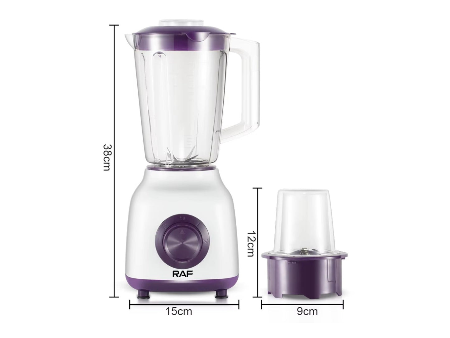 Licuadora Potente 2 Velocidades Tritura Hielo Cocina RAF
