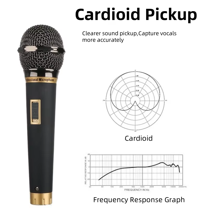 Microfono Alambrico Karaoke Profesional Canto Cardioide Voz