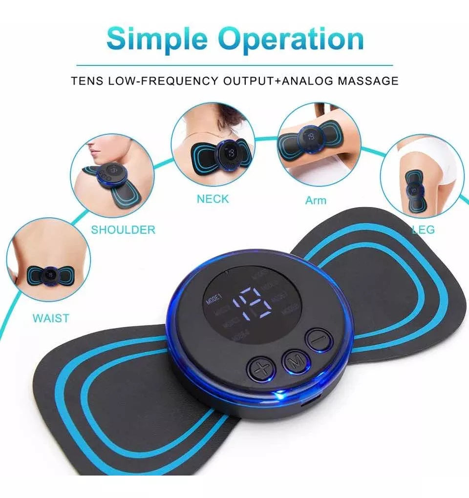 Mini Masajeador Eléctrico USB Portátil Estimula Todo Cuerpo