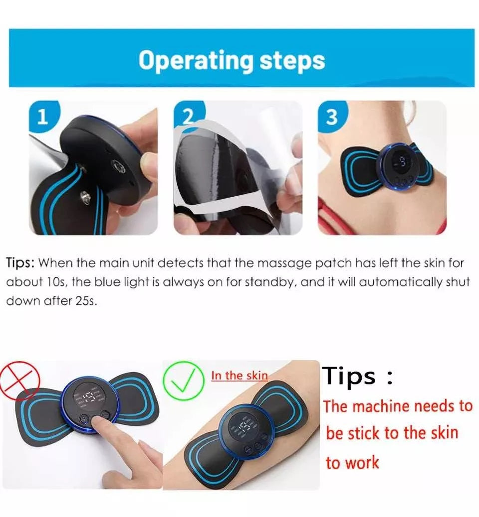 Mini Masajeador Eléctrico USB Portátil Estimula Todo Cuerpo