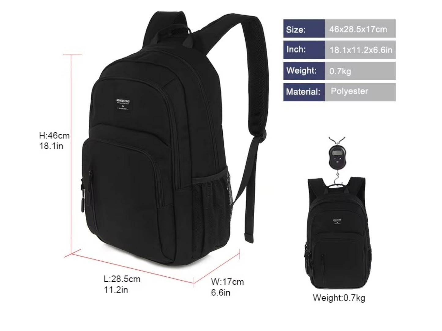 Mochila Bolso Escolar Deporte Viaje Camping Ligera Unisex