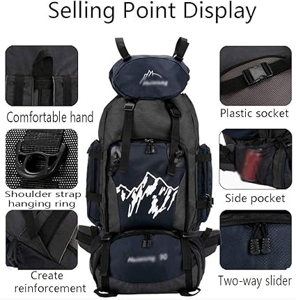Mochila Impermeable 90 Litros Outdoor Camping Trekking Viaje