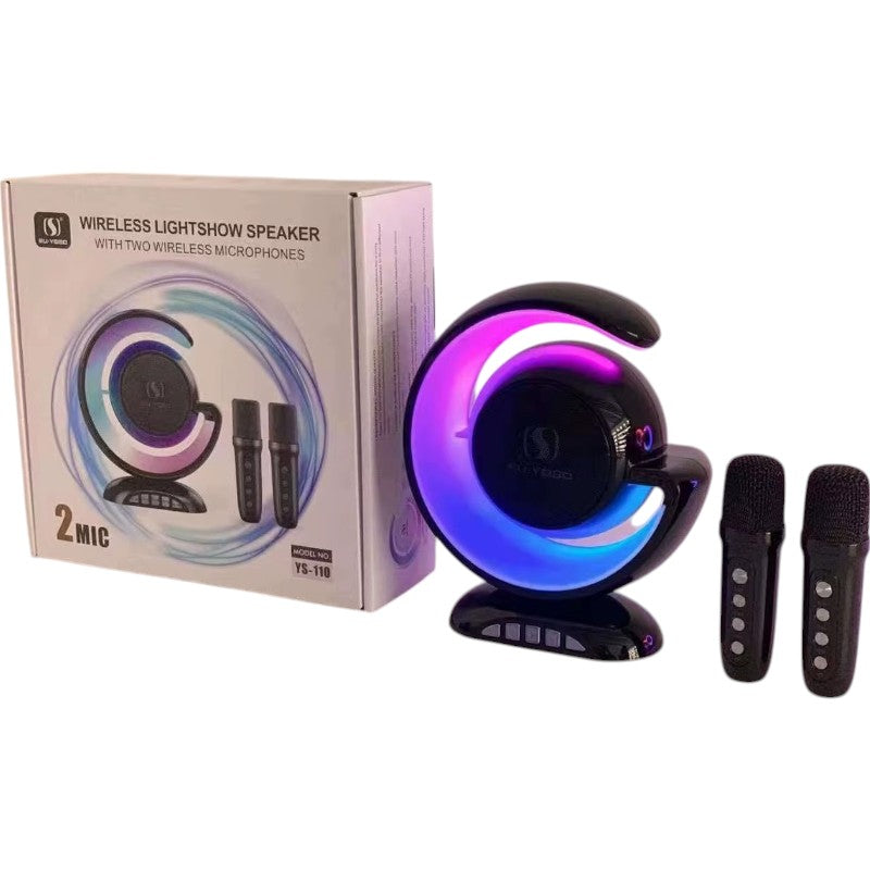 Parlante Karaoke Bluetooth Portatil YS-110 Micrófonos Luces