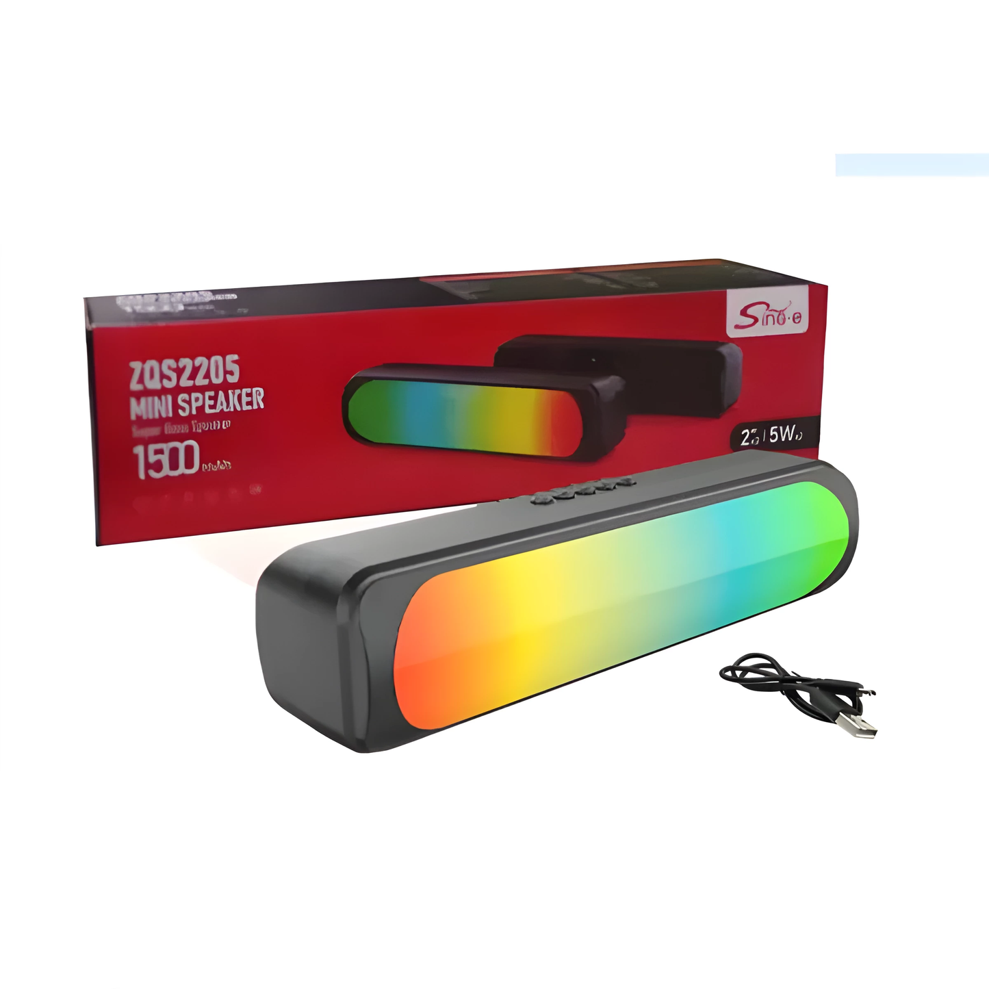 Potente Altavoz Bluetooth Barra Sonido Portátil Luces LED