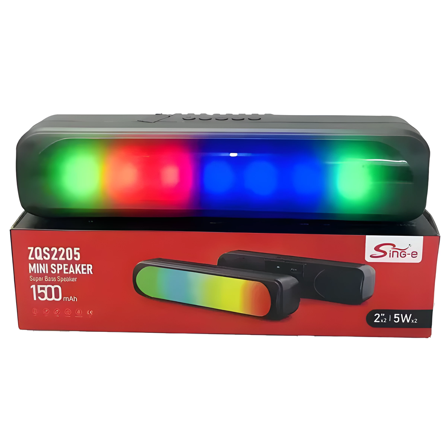 Potente Altavoz Bluetooth Barra Sonido Portátil Luces LED