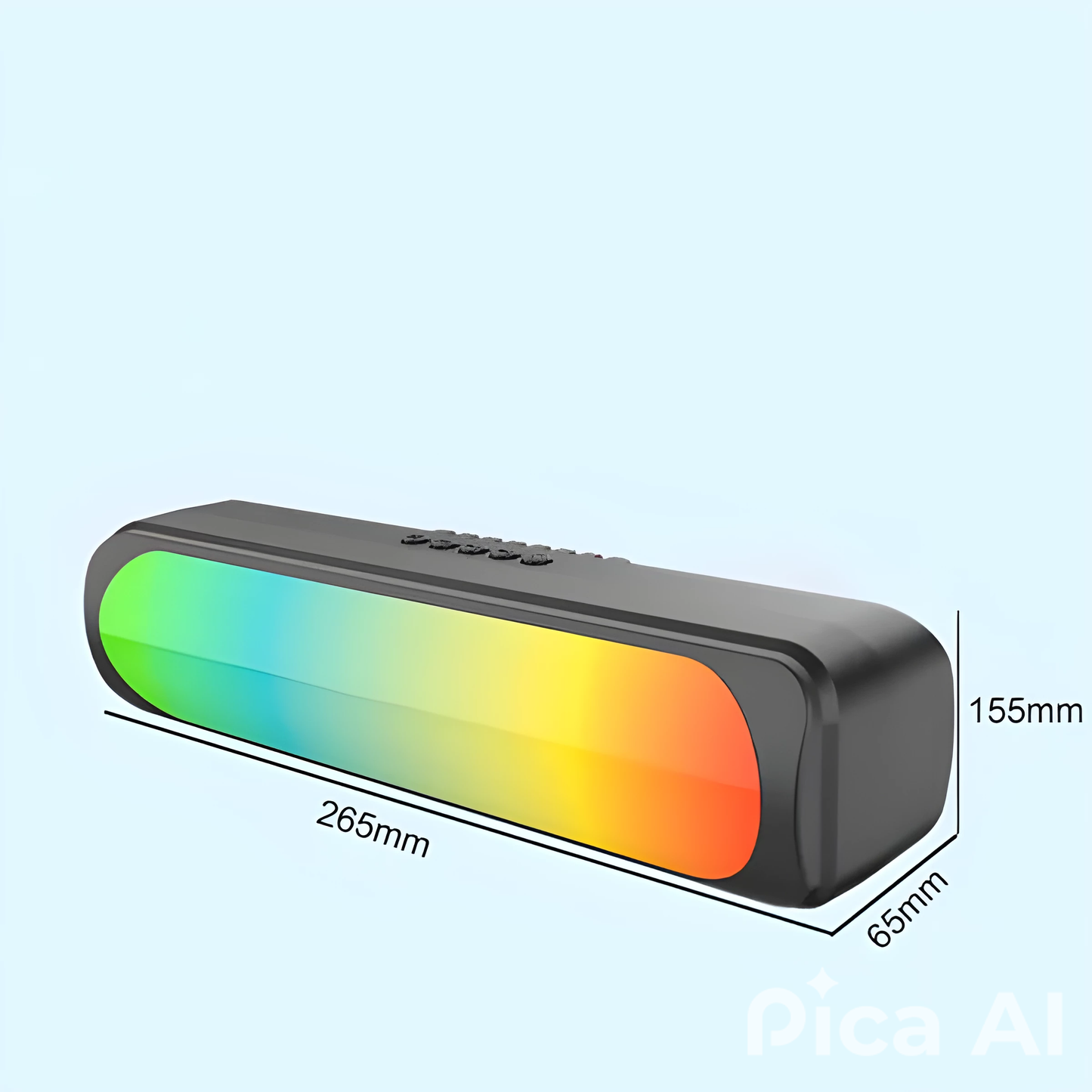 Potente Altavoz Bluetooth Barra Sonido Portátil Luces LED