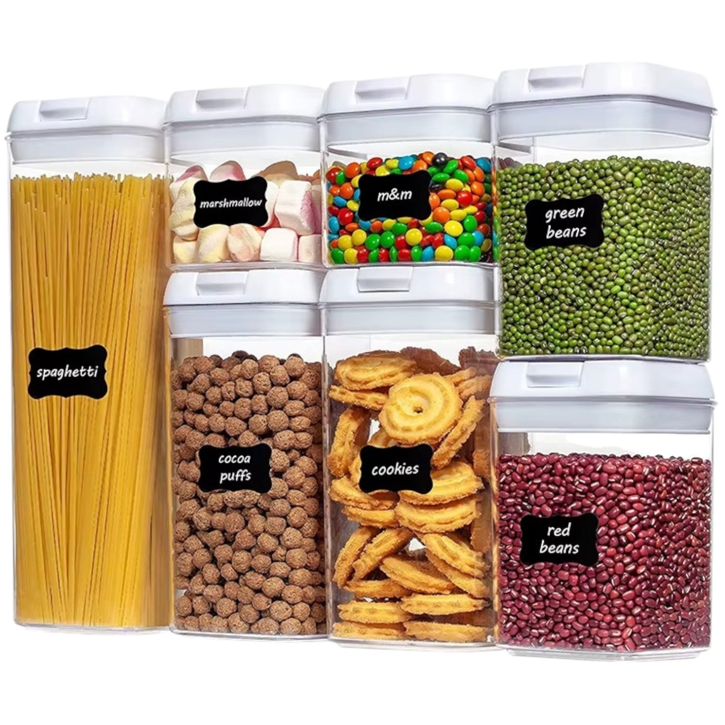 Set 7 Contenedores Envases Organizador Despensa Cocina IRM