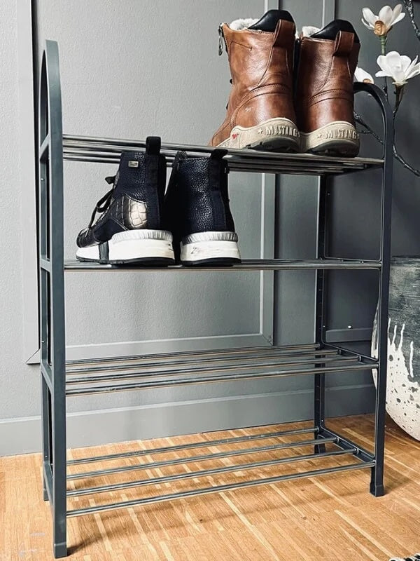 Zapatero Organizador Mueble Acero Inoxidable 4 Niveles 65 cm
