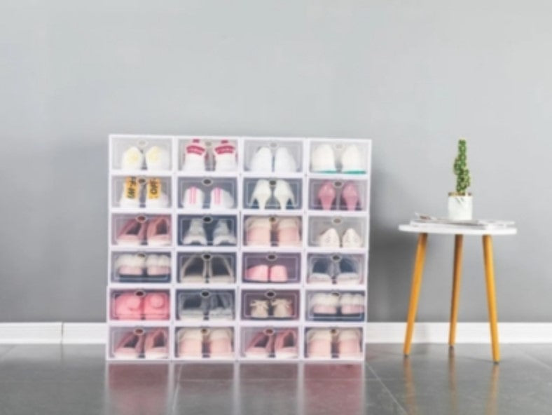 Pack 6 Caja Organizador Zapato Estante Armarble Apilable