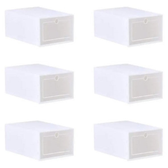 Pack 6 Caja Organizador Zapato Estante Armarble Apilable