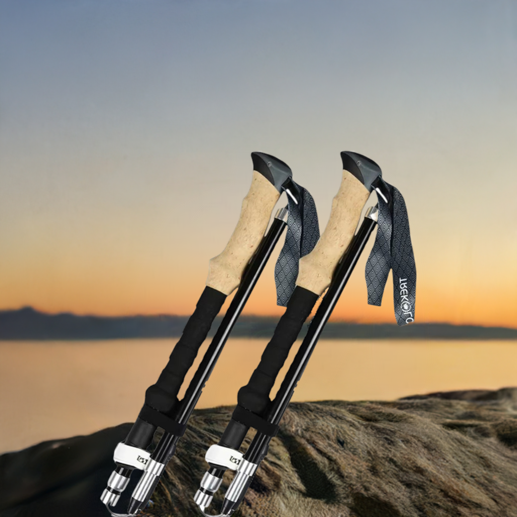 Bastones Trekking Escalada Montaña Senderismo Set 2 Aluminio