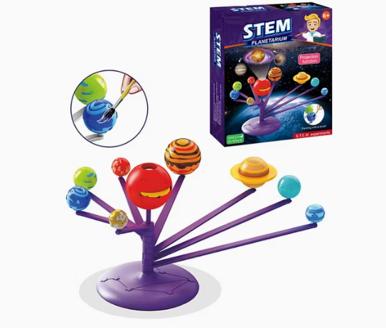 Sistema Solar 3D Interactivo Modelo Giratorio con Proyección de Imágenes Planetarias