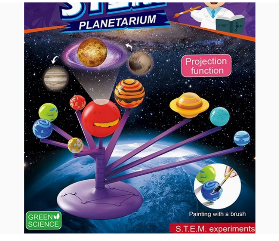 Sistema Solar 3D Interactivo Modelo Giratorio con Proyección de Imágenes Planetarias