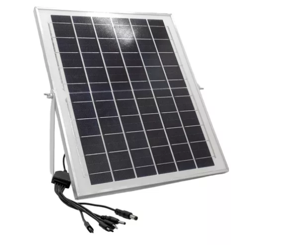 Panel Solar 20w 6v Con Cables De 5 Puntas