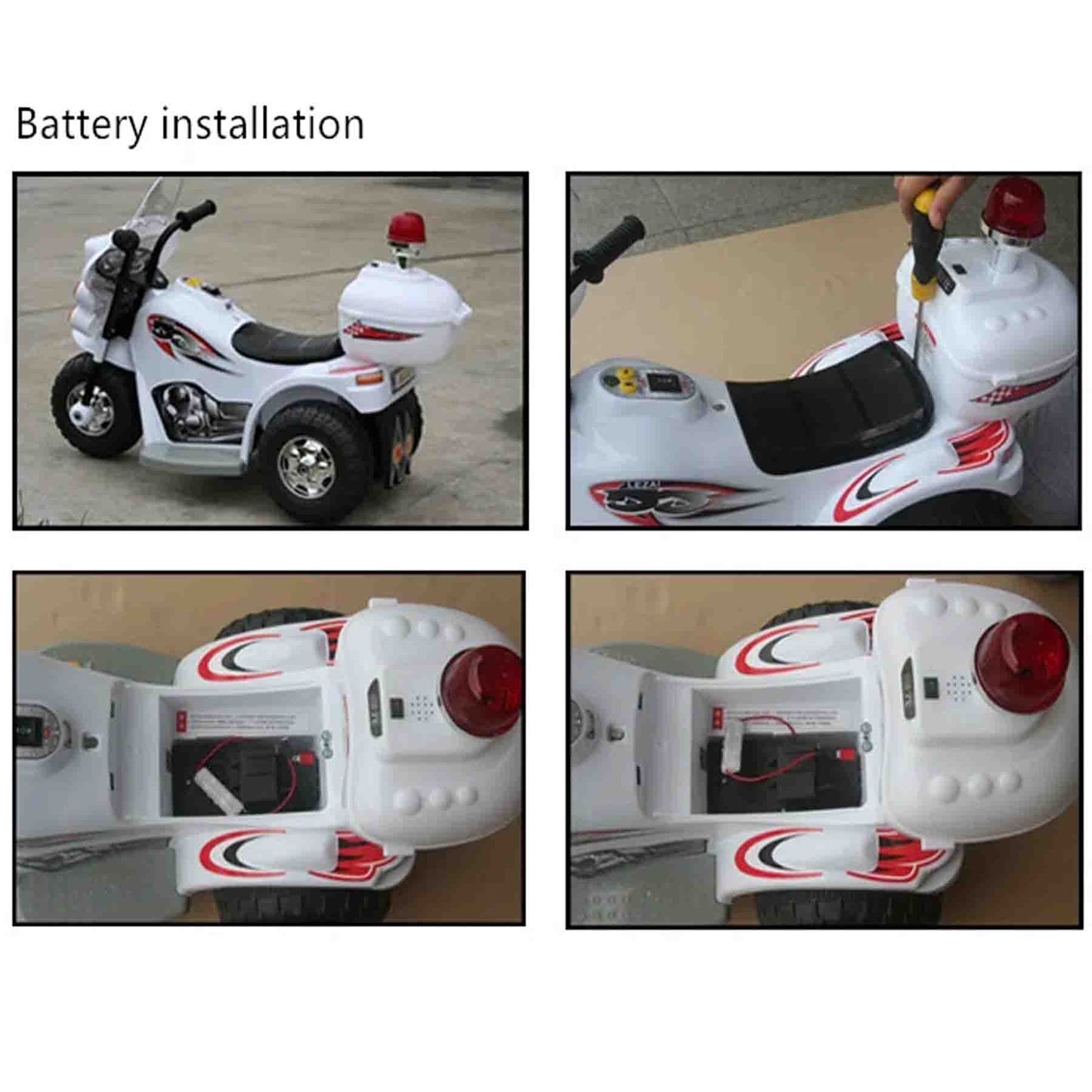 Moto Policial V2 M25 Electrica Correpasillo Luces Sonido