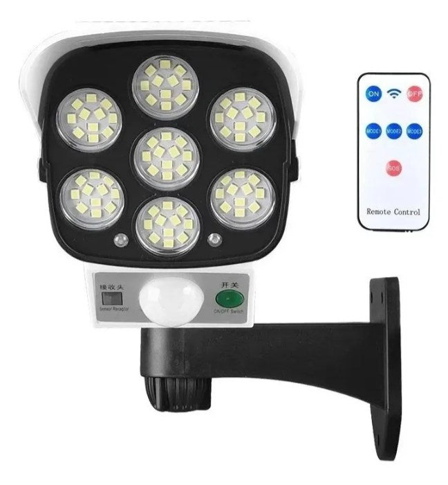 Foco Solar Tipo Camara Sensor De Movimiento Control Remoto