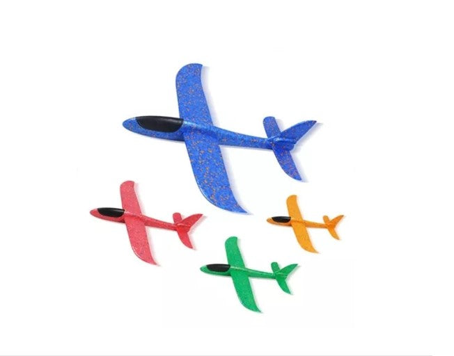 Avión Juguete Planeador Plumavit Luces Led Colores