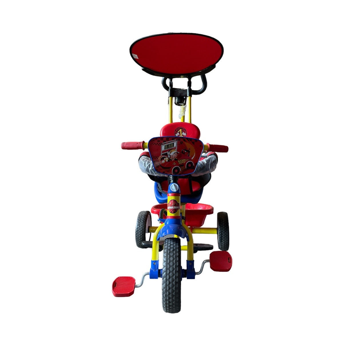 Auto Triciclo Con Empujador Y Toldo Asiento 360º