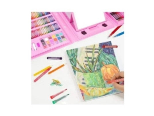 Set Maleta Arte 208 Piezas Lápices Pintura Colorear Dibujar