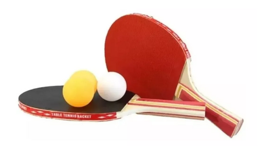 Set 2 Paletas Par Raquetas Ping Pong + 3 Pelotas Tenis Mesa