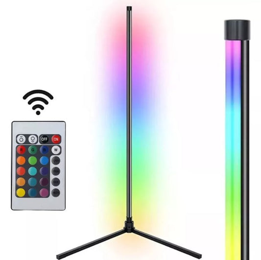 Lámpara Usb De Pie Ritmo Música Luces Led Rgb Control Remoto