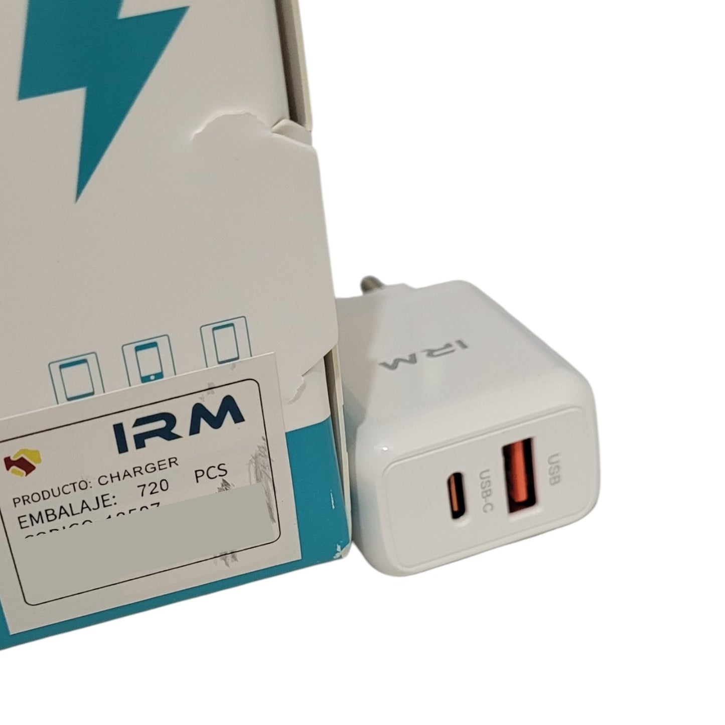 Cargador Adaptador Portátil USB Tipo C Enchufe Chile 5V 2A