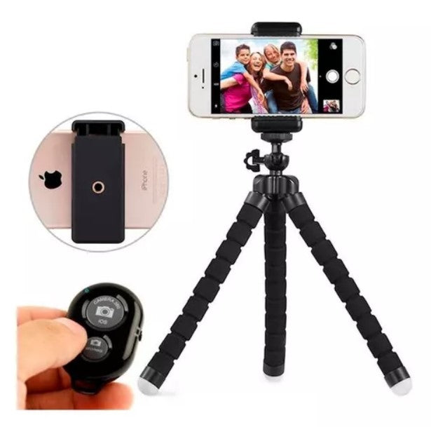 Trípode Celular Cámara Selfie Portátil + Control Bluetooth