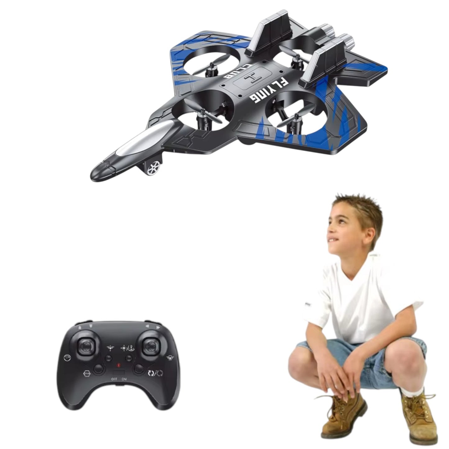 Avión Jet Drone Juguete Volador Control Remoto Recargable