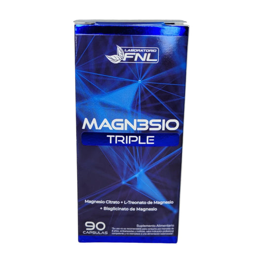 Magnesio Triple FNL Suplemento Citrato Treonato Bisglicinato