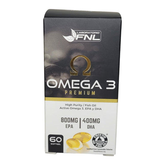 Omega 3 Premium FNL DHA EPA Salud Colesterol Triglicéridos