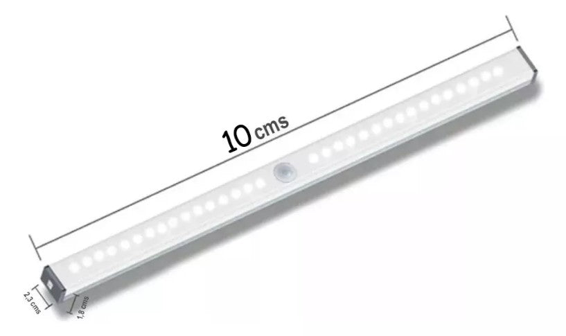 Luz Led Recargable Sensor Movimiento 10cm Lámpara 6 Modos