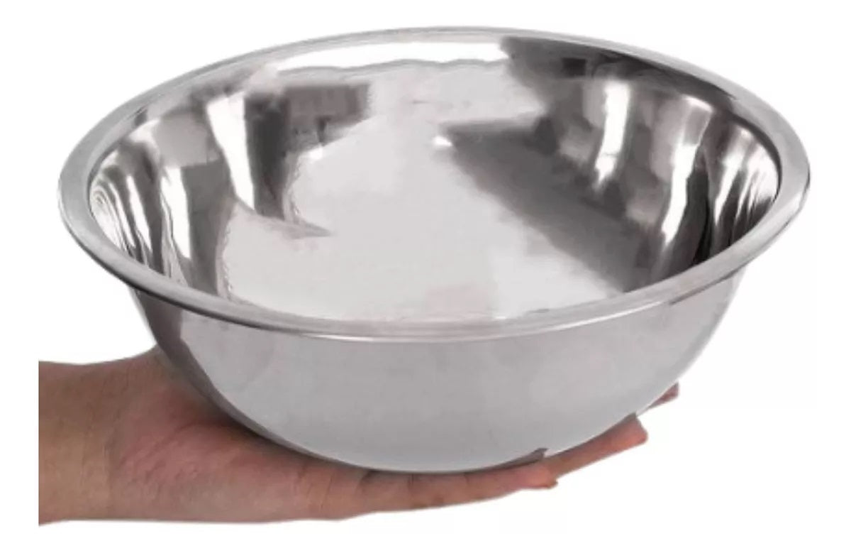 Bowl Profundo Acero Inoxidable 20 x 8 Cm Mezclador Cocina