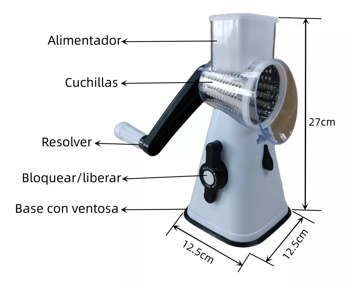 Cortador Picador Vegetales Multifuncional Rallador Cocina